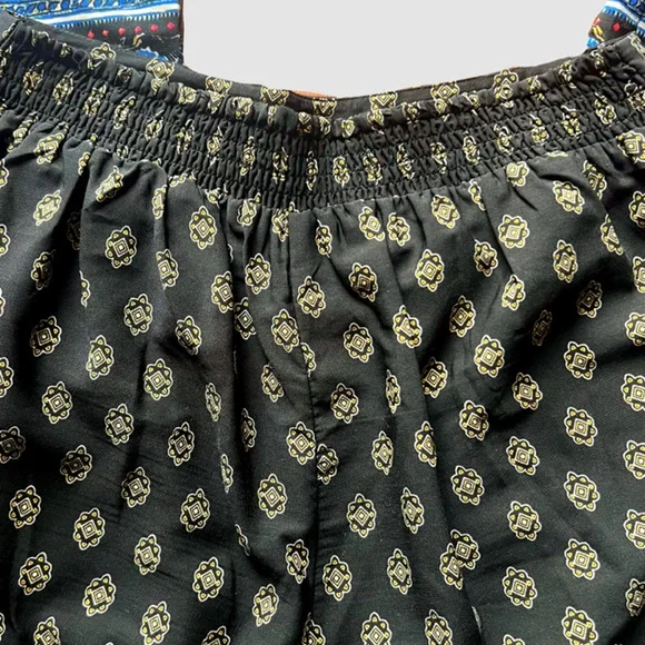 Xhiliaration Allover Geometric Print Wide Leg Pants Black, EUC - Size Medium - Picture 8 of 8